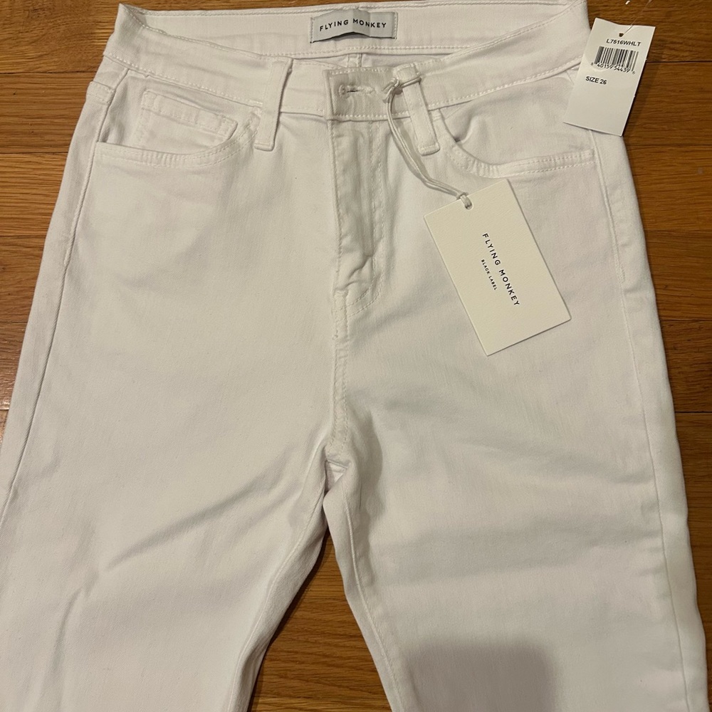 Flying Monkey Women's White Skinny Jeans